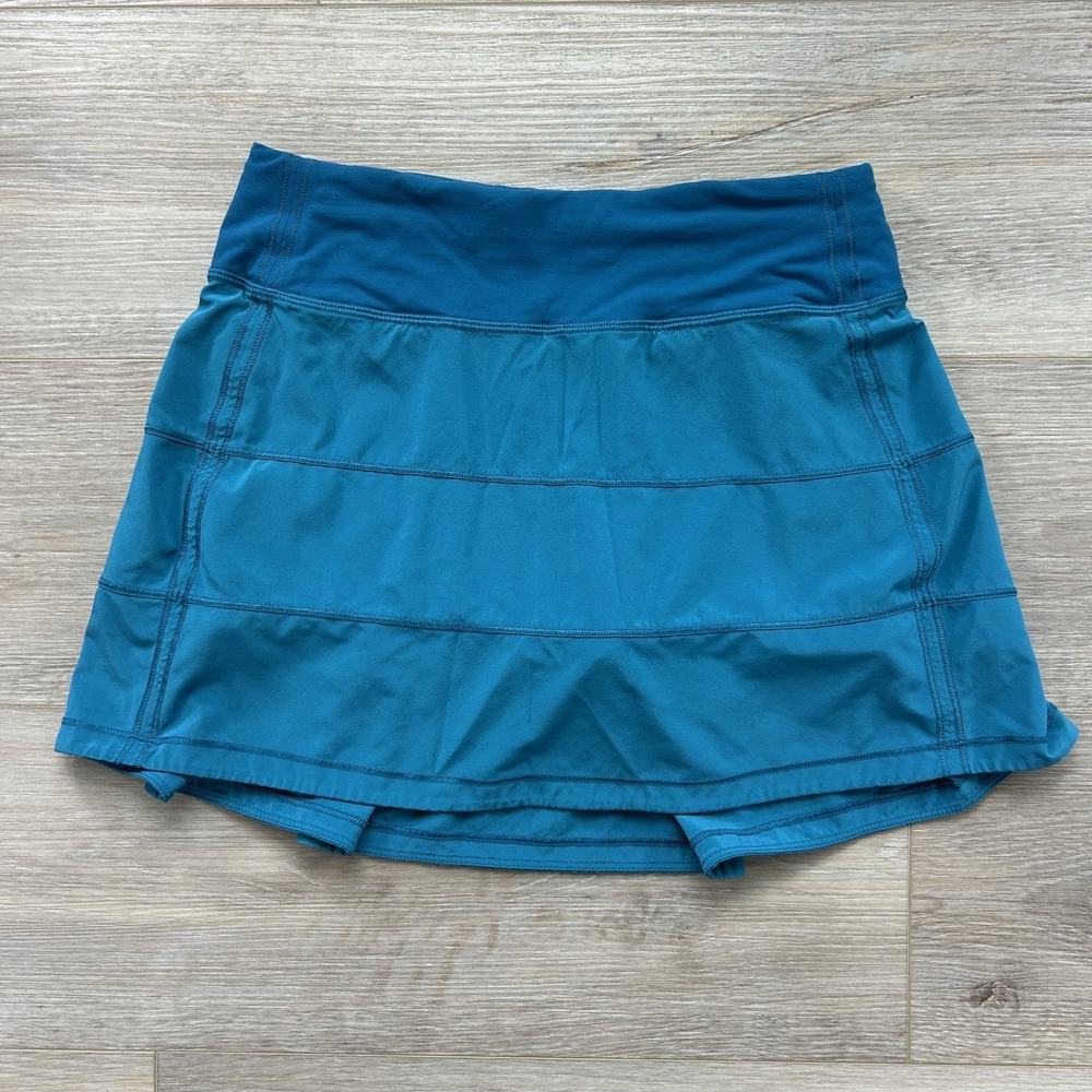 Lululemon Size 2 Pace Rival Skirt Tall 4-Way Stretch 15" Blue Pickleball